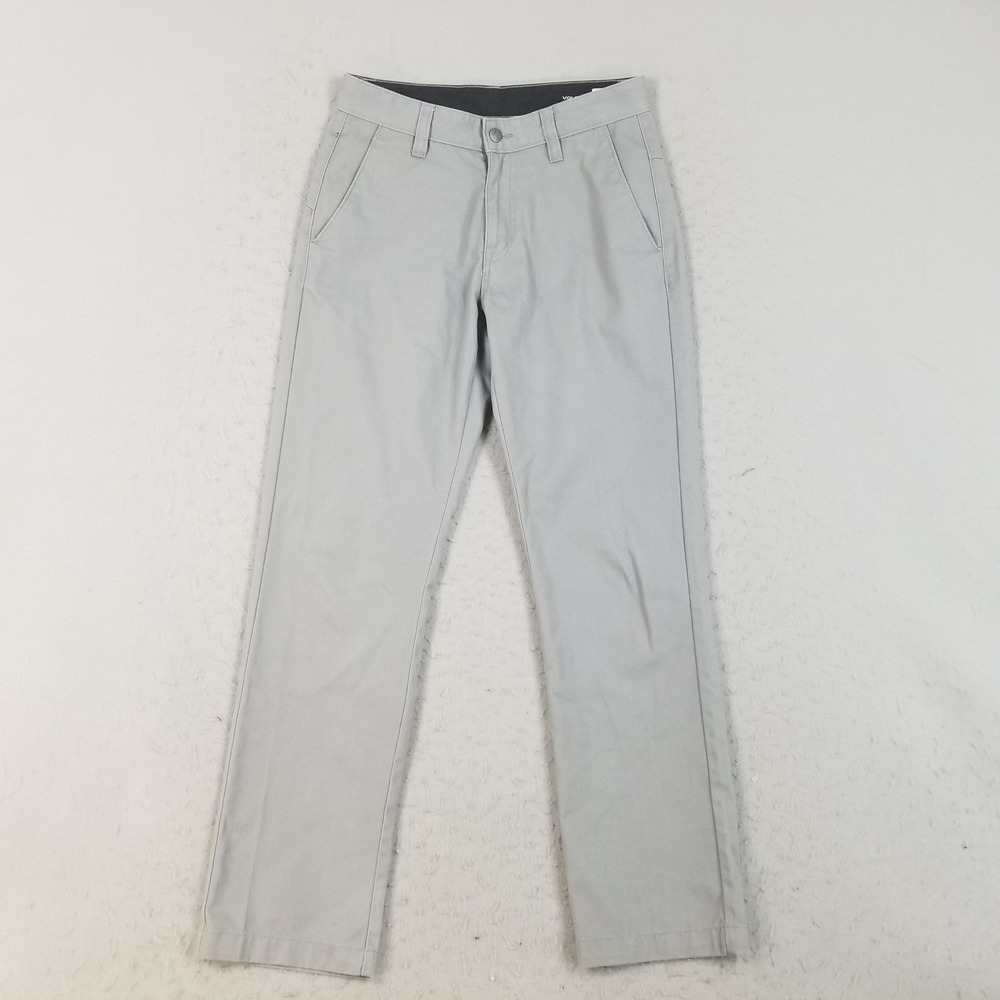 Volcom Chino Pants Mens 28 Grey Frickin Modern Fit Cotton Blend Twill Skateboard